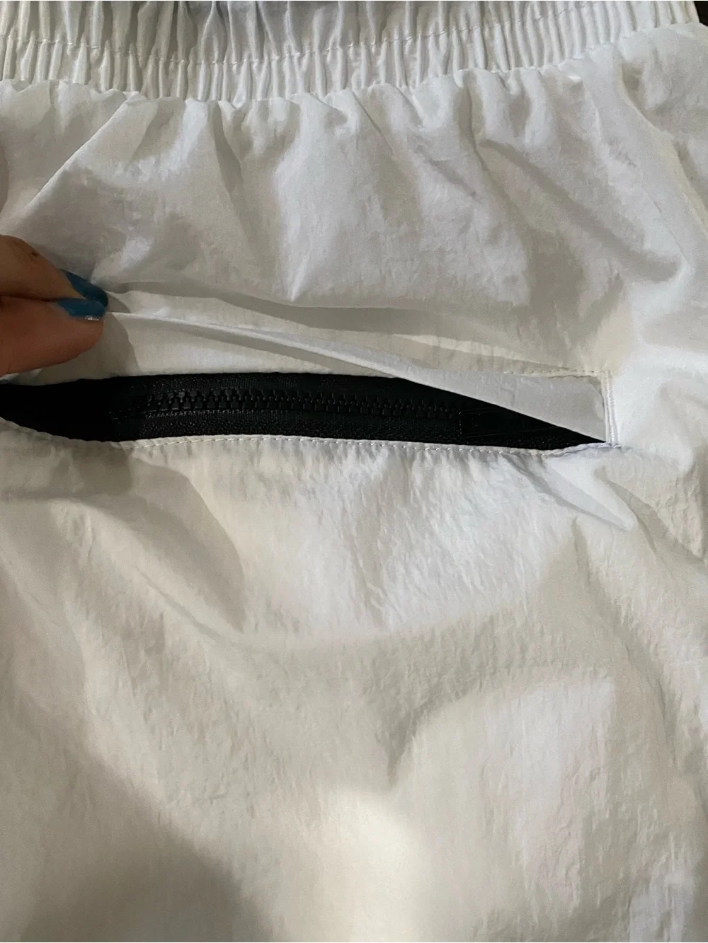 Jordan White Track Pants with Black Side Stripe